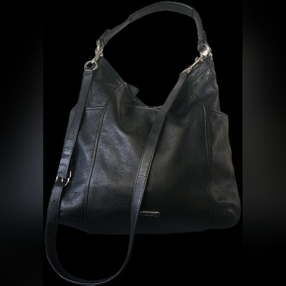 Genuine Coach Black Leather Purse Bag